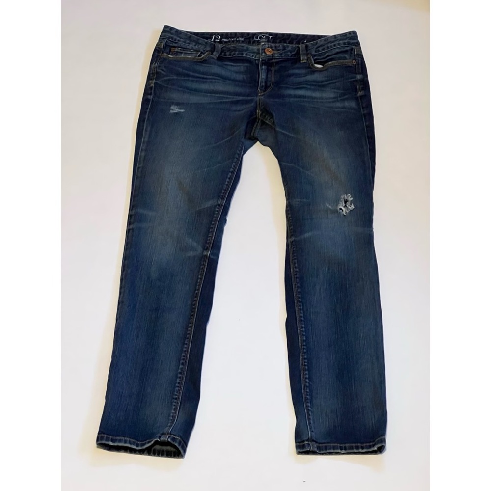 Ann Taylor Loft Distressed Modern Slim Jeans